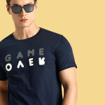 Men's Game Over Printed Round Neck T-shirt