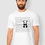 Peeping Panda Printed T-shirt for Men