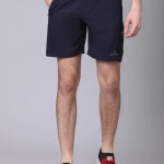 Laser Cut Men's Running Shorts with Zip Pockets