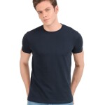 Solid Men's Round Neck Cotton Blend Half Sleeve T-Shirts