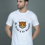 Be Wild & Be Humble Regular Fit Half Sleeved T-Shirt