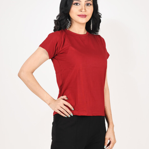 https://nearfactory.com/products/womens-round-neck-half-sleeve-maroon-t-shirt